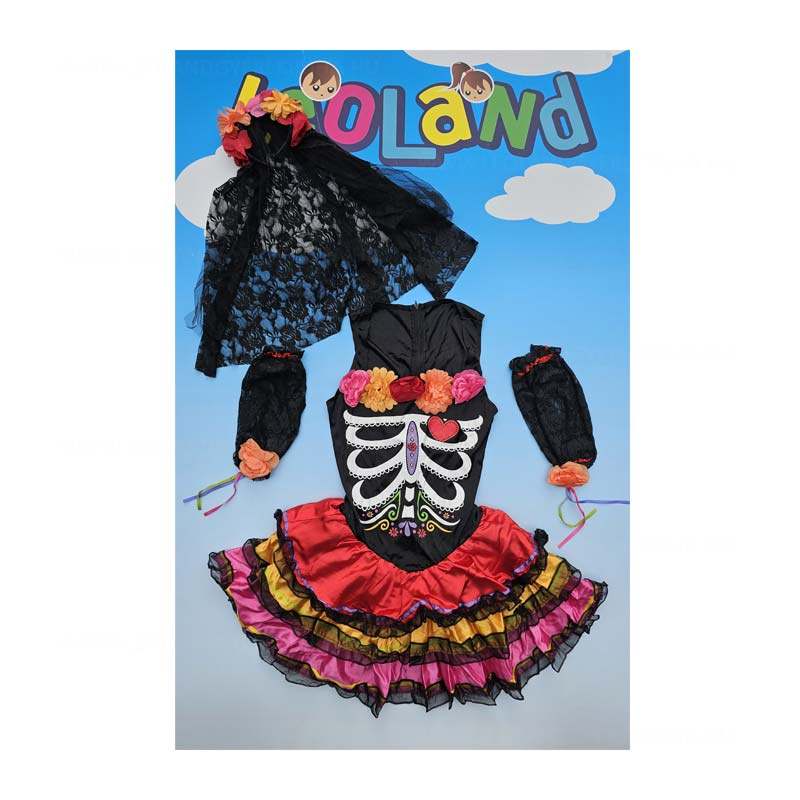 Csontvaz felnott noi halloween vagy farsangi jelmez kiegeszitokkel