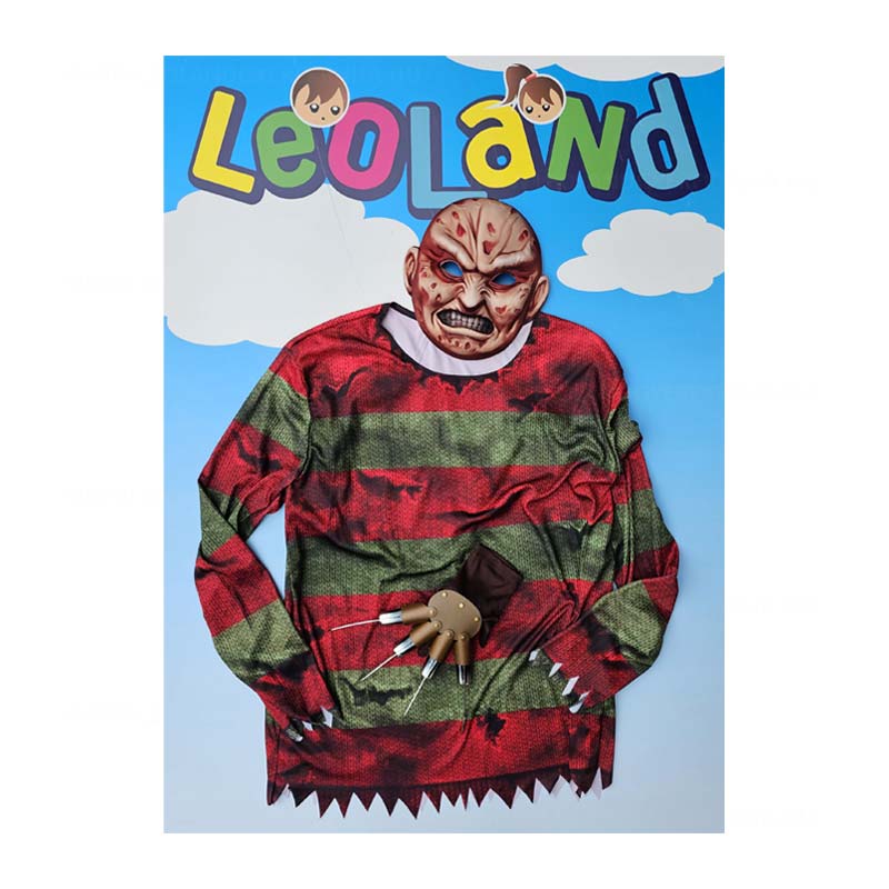 Freddy Krueger felnoot ferfi halloween jelmez maszkkal es kezzel