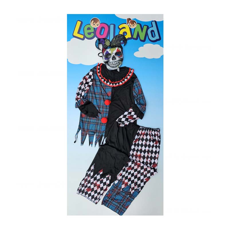 Halloween Udvari Bolond felnott ferfi jelmez maszkkal