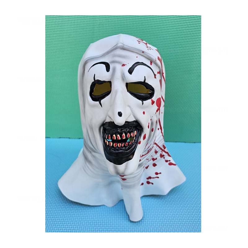 Veres Horror Apaca latex halloween maszk
