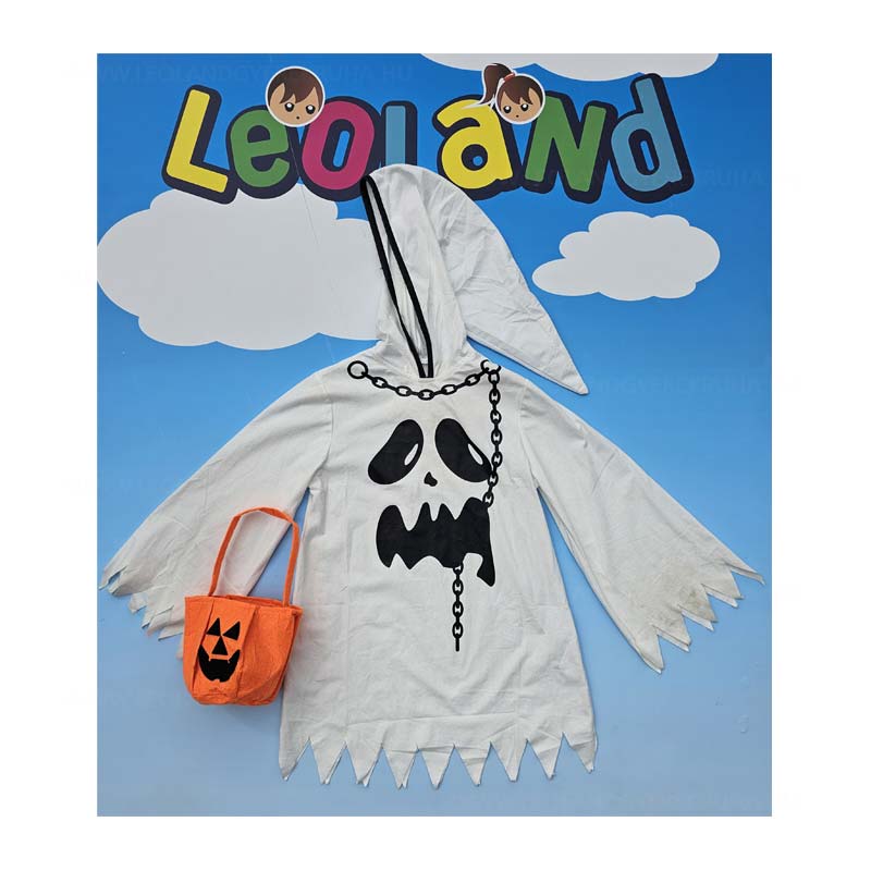 Szellem gyerek unisex fiu lany halloween jelmez cukortartoval