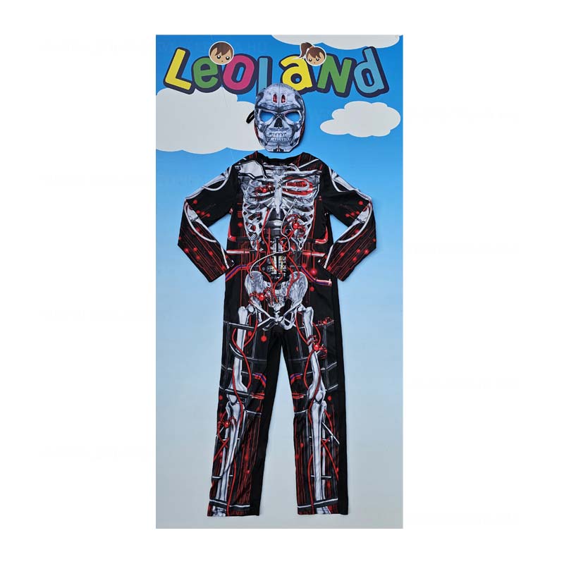 Csontvaz gyerek fiu halloween vagy farsangi jelmez maszkkal