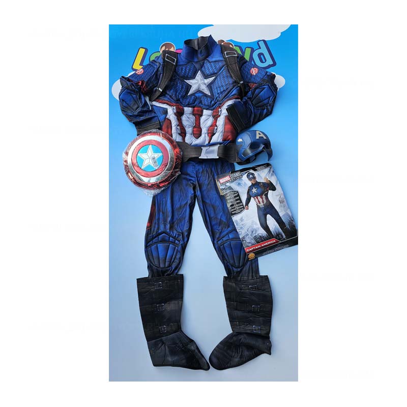 Amerika kapitany felnott farsangi jelmez muanyag maszkkal es pajzzsal