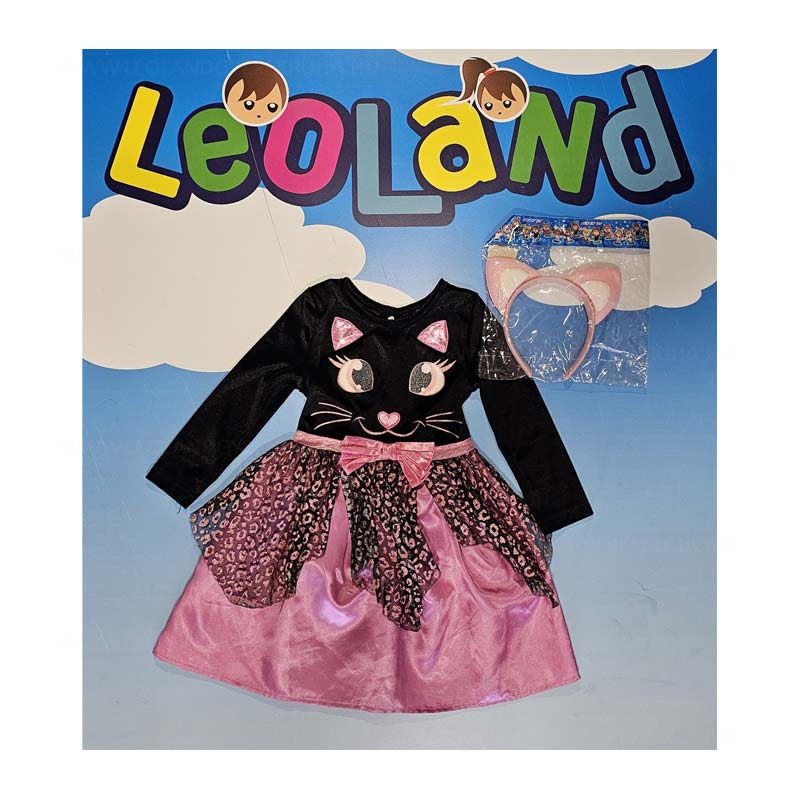 Cica gyerek lany farsangi jelmez hajpanttal